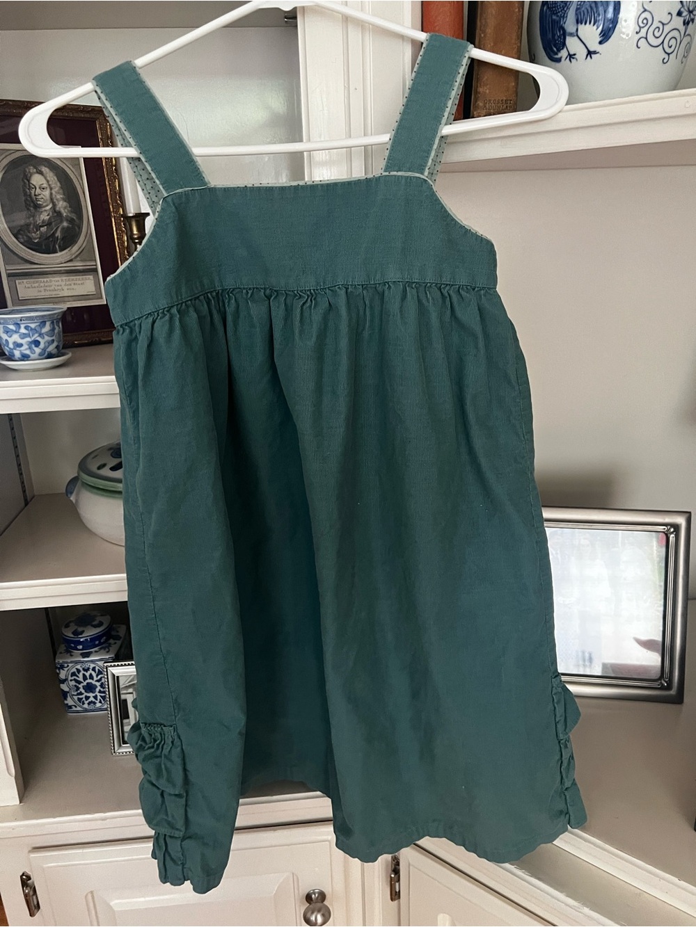 Mini Boden Teal Green Pinafore Dress